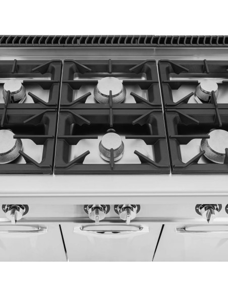 6 degiklių dujinė viryklė su spintele propanas / LPG / gamtinės dujos 21,6 kW
 
6 degiklių dujinė viryklė su spintele propanas / LPG / gamtinės dujos 21,6 kW
