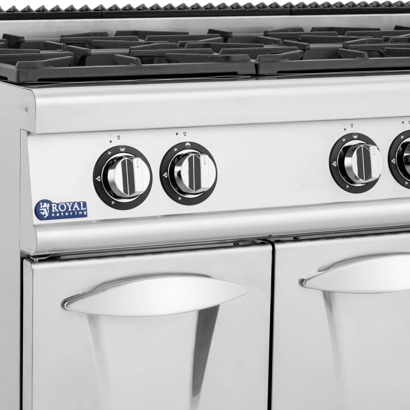 6 degiklių dujinė viryklė su spintele propanas / LPG / gamtinės dujos 21,6 kW