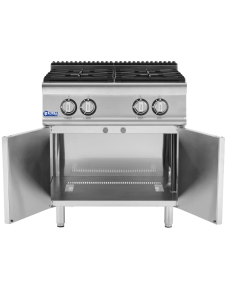 
4 degiklių dujinė viryklė su spintele propanas / LPG / gamtinės dujos 14,3 kW
