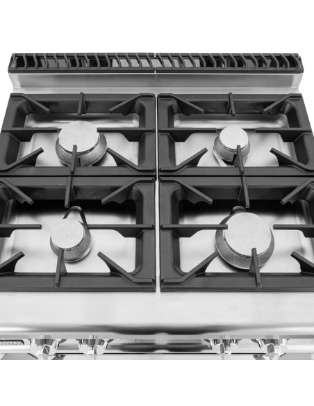 
4 degiklių dujinė viryklė su spintele propanas / LPG / gamtinės dujos 14,3 kW
