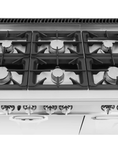 6 degiklių dujinė viryklė su dujine orkaite ir spintele 27,6 kW
 
6 degiklių dujinė viryklė su dujine orkaite ir spintele 27,6 kW