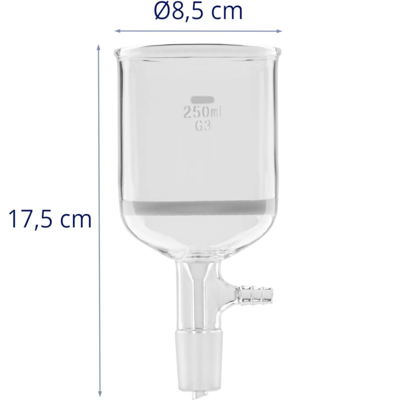 Laboratorinis stiklinis filtro piltuvas 250 ml 24/ 40 malimas