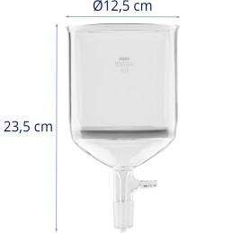 
Laboratorinis stiklinis filtro piltuvas 1000 ml maltas 24/ 41
