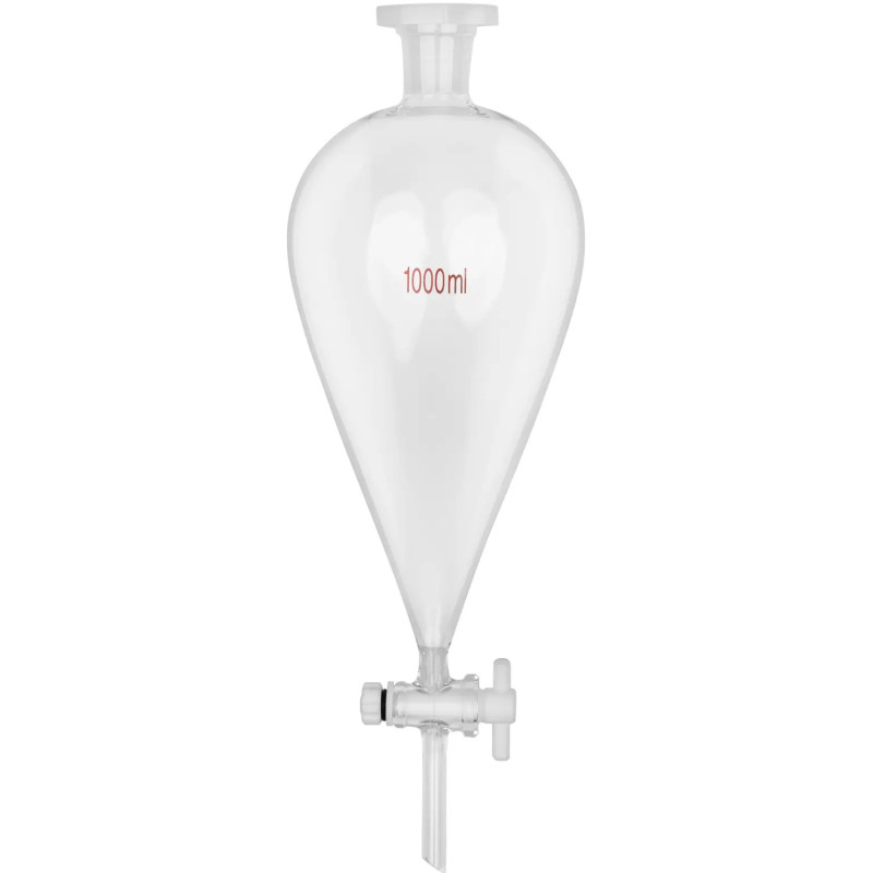 Laboratorinis stiklinis dalijamasis piltuvas kriaušės formos 1000 ml maltas 24/ 30
Laboratorinis stiklinis dalijamasis piltuvas kriaušės formos 1000 ml maltas 24/ 30