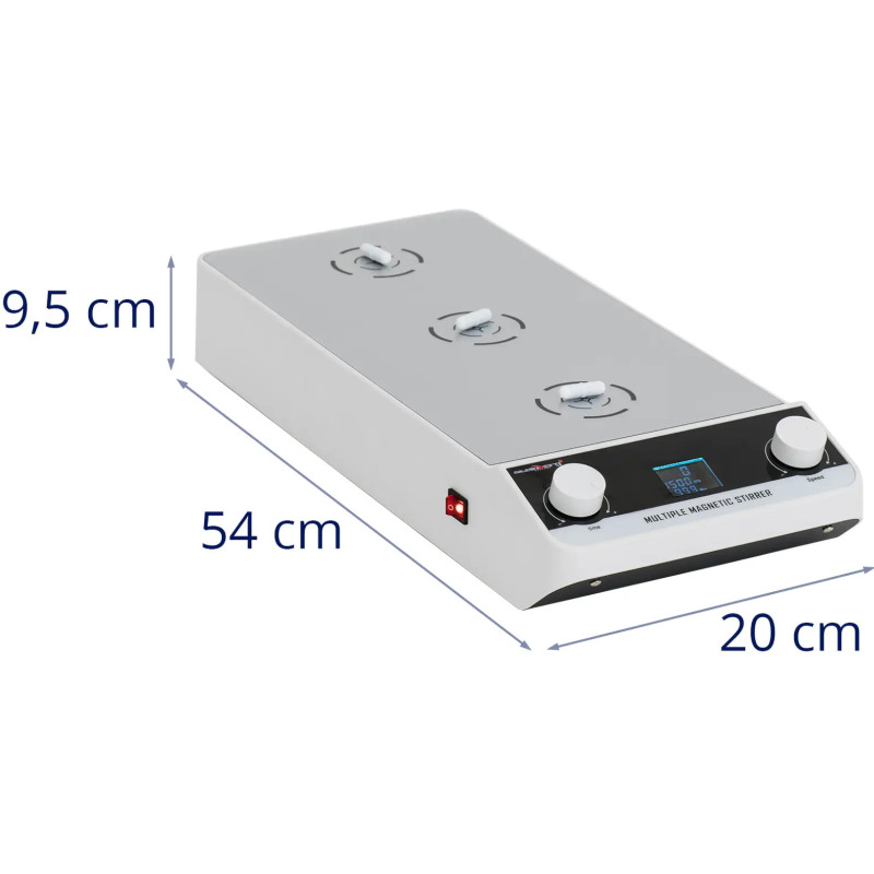 Laboratorinė magnetinė maišyklė 3 x 1000 ml 100-1500 aps./ min.