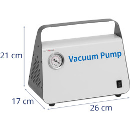 
Vakuuminis siurblys be alyvos su manometru 0,8 bar 15 l/ min
