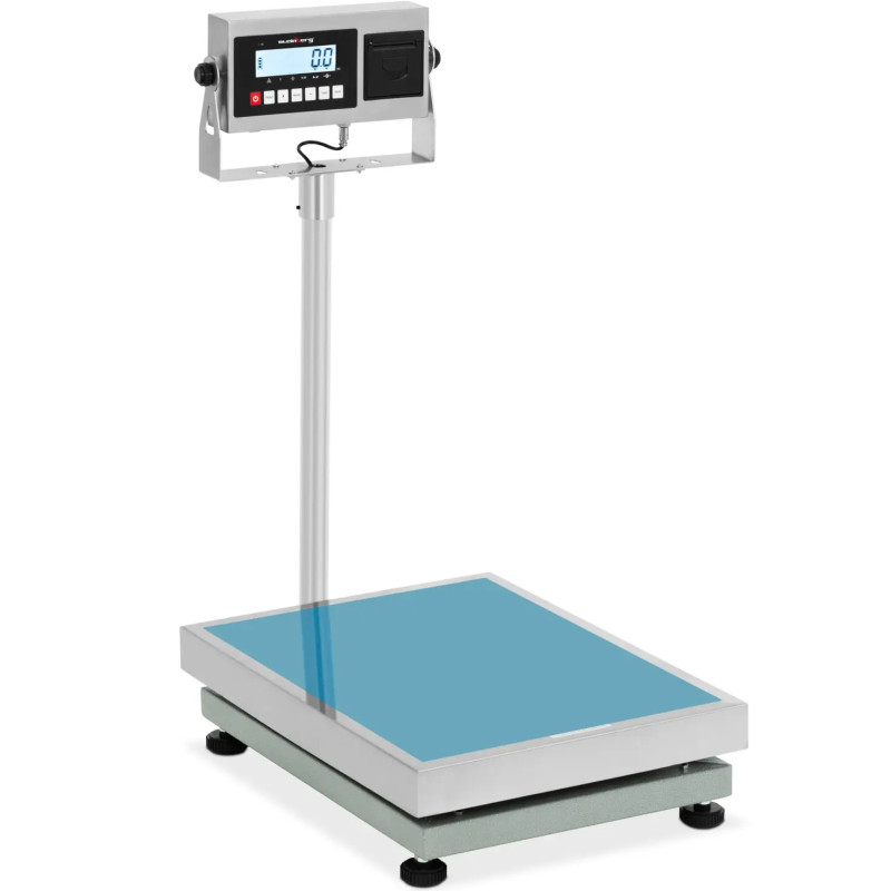 Platforminės svarstyklės su LCD etikečių spausdintuvu 60 x 45 cm 300 kg / 10 g