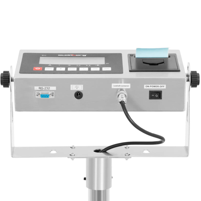 Platforminės svarstyklės su LCD etikečių spausdintuvu 60 x 45 cm 300 kg / 10 g