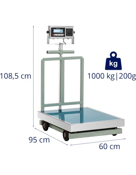 Platforminės svarstyklės su etikečių spausdintuvu ant ratų LCD 60 x 80 cm 1000 kg / 200 g
 
Platforminės svarstyklės su etikečių spausdintuvu ant ratų LCD 60 x 80 cm 1000 kg / 200 g