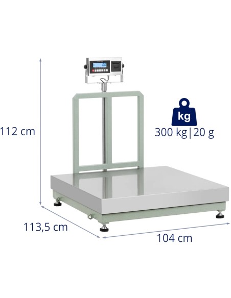 Platforminės svarstyklės su LCD etikečių spausdintuvu 100 x 100 cm 300 kg / 20 g
 
Platforminės svarstyklės su LCD etikečių spausdintuvu 100 x 100 cm 300 kg / 20 g