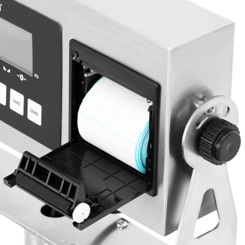 Platforminės svarstyklės su LCD etikečių spausdintuvu 100 x 100 cm 600 kg / 50 g