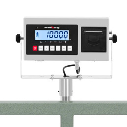
Platforminės svarstyklės su LCD etikečių spausdintuvu 100 x 100 cm 1000 kg / 100 g
