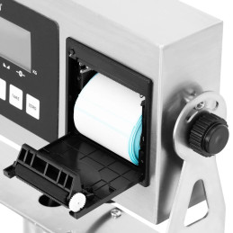 
Platforminės svarstyklės su LCD etikečių spausdintuvu 100 x 100 cm 1000 kg / 100 g
