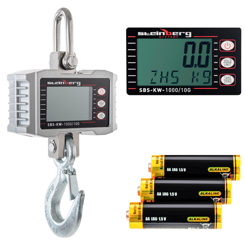 Kablio svarstyklės pakabinamos iki 1000kg / 0,5kg LCD Kablio svarstyklės pakabinamos iki 1000kg / 0,5kg LCD