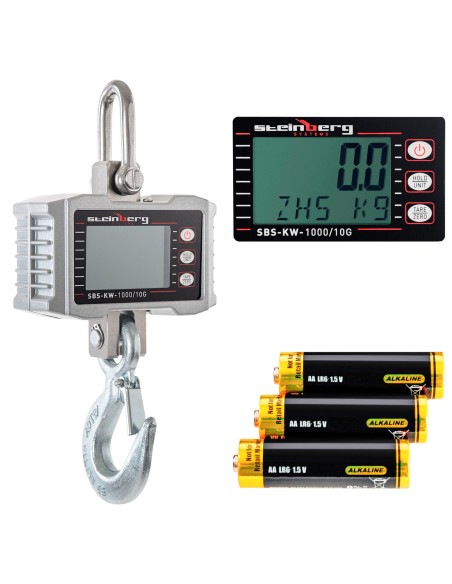 Kablio svarstyklės pakabinamos iki 1000kg / 0,5kg LCD Kablio svarstyklės pakabinamos iki 1000kg / 0,5kg LCD