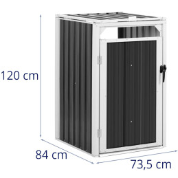 
Šiukšlių dėžės dangtis 240 l - pilkas
