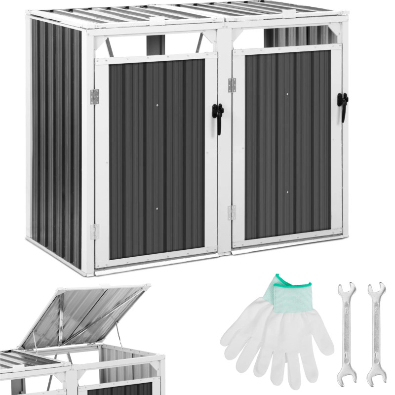 
Dangtis šiukšliadėžei, dviguba, 2 x 240 l - pilka
