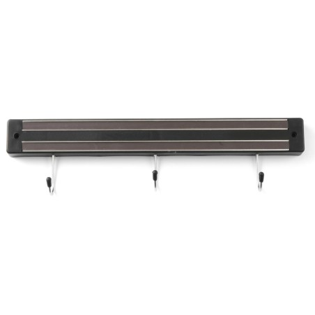 Magnetinė juostelė peiliams su kabliukais, ilgis 300 mm - Hendi 820209 Magnetinė juostelė peiliams su kabliukais, ilgis 300 mm - Hendi 820209