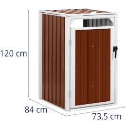 
Viengubos šiukšliadėžės korpuso dangtis 240 l - ruda
