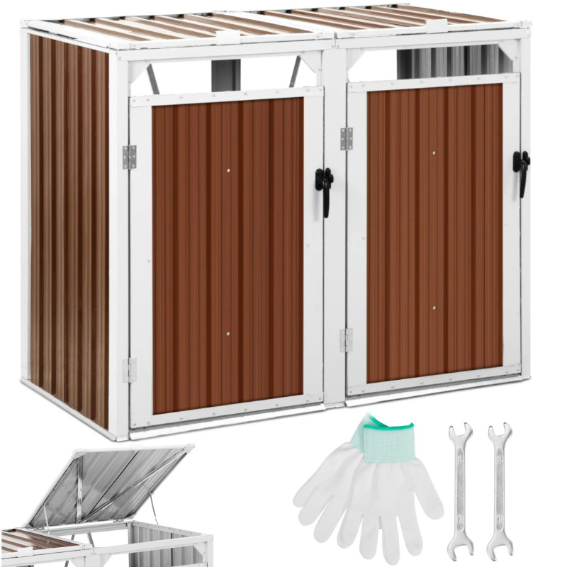 
Dangtis šiukšliadėžei, dviguba, 2 x 240 l - ruda
