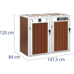 
Dangtis šiukšliadėžei, dviguba, 2 x 240 l - ruda
