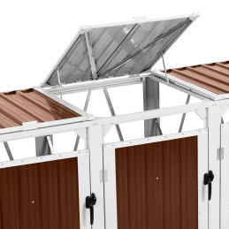 
Dangtis šiukšliadėžei, triguba, 3 x 240 l - ruda
