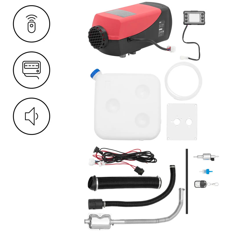 
Dyzelinis stovėjimo šildytuvas automobiliams, valtims, kemperiams, 10 l, 12 V, 8 kW
