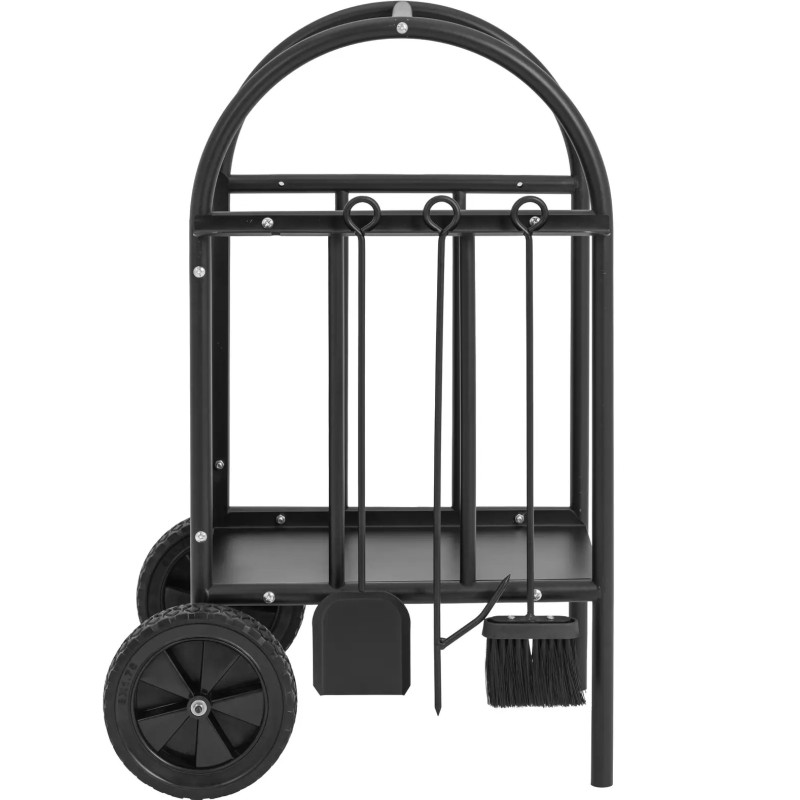 Vežimėlio stovas malkoms ir priedams PLIENAS iki 50 kg