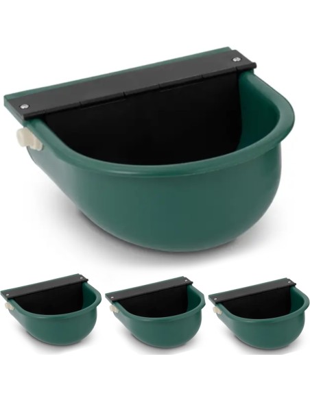 
Girdykla galvijams ir arkliams, plastikinė, su vandens jungtimi, 2,8 l, žalia - komplekte 4 vnt.
