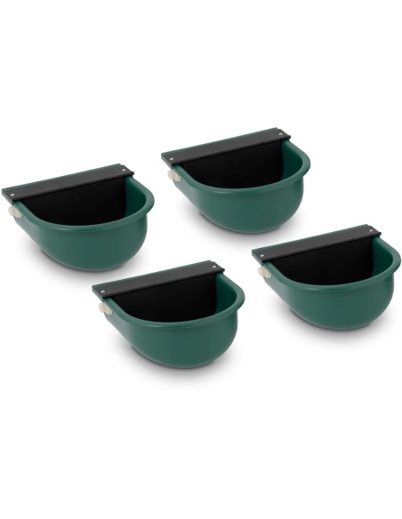 
Girdykla galvijams ir arkliams, plastikinė, su vandens jungtimi, 2,8 l, žalia - komplekte 4 vnt.
