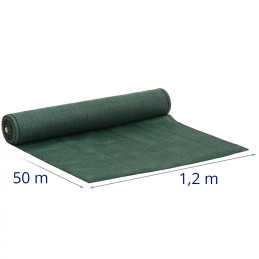 
Šešėlių maskavimo tinklelis tvorai HDPE 50 x 1,2 m 150 g/ m2 - komplektas
