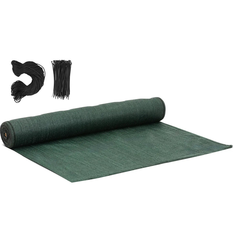 Šešėlių maskavimo tinklelis tvorai HDPE 50 x 1,5 m 150 g/ m2 - komplektas