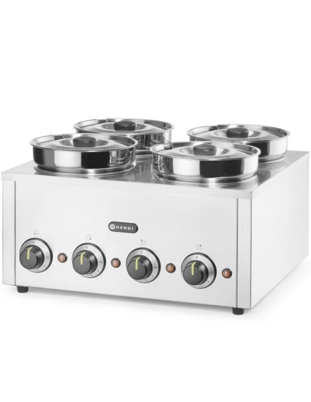Bain-marie elektrinis šildytuvas patiekalams, padažams, sriuboms Thermosystem 4 800 W 4 x 4 l
 
Bain-marie elektrinis šildytuvas patiekalams, padažams, sriuboms Thermosystem 4 800 W 4 x 4 l