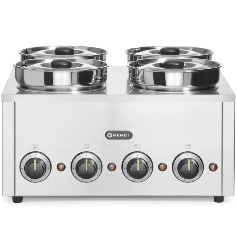 Bain-marie elektrinis šildytuvas patiekalams, padažams, sriuboms Thermosystem 4 800 W 4 x 4 l