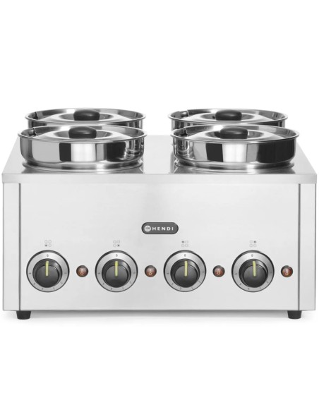 Bain-marie elektrinis šildytuvas patiekalams, padažams, sriuboms Thermosystem 4 800 W 4 x 4 l
 
Bain-marie elektrinis šildytuvas patiekalams, padažams, sriuboms Thermosystem 4 800 W 4 x 4 l