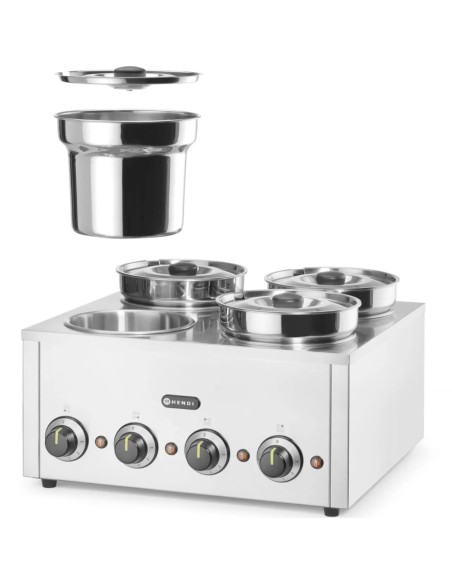 Bain-marie elektrinis šildytuvas patiekalams, padažams, sriuboms Thermosystem 4 800 W 4 x 4 l
 
Bain-marie elektrinis šildytuvas patiekalams, padažams, sriuboms Thermosystem 4 800 W 4 x 4 l