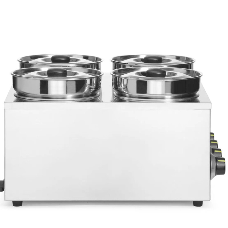 Bain-marie elektrinis šildytuvas patiekalams, padažams, sriuboms Thermosystem 4 800 W 4 x 4 l