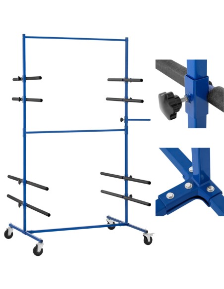 Dažų stovas spoileriniams buferiams, 4 lygių, dvipusis, iki 120 kg Dažų stovas spoileriniams buferiams, 4 lygių, dvipusis, iki 120 kg
