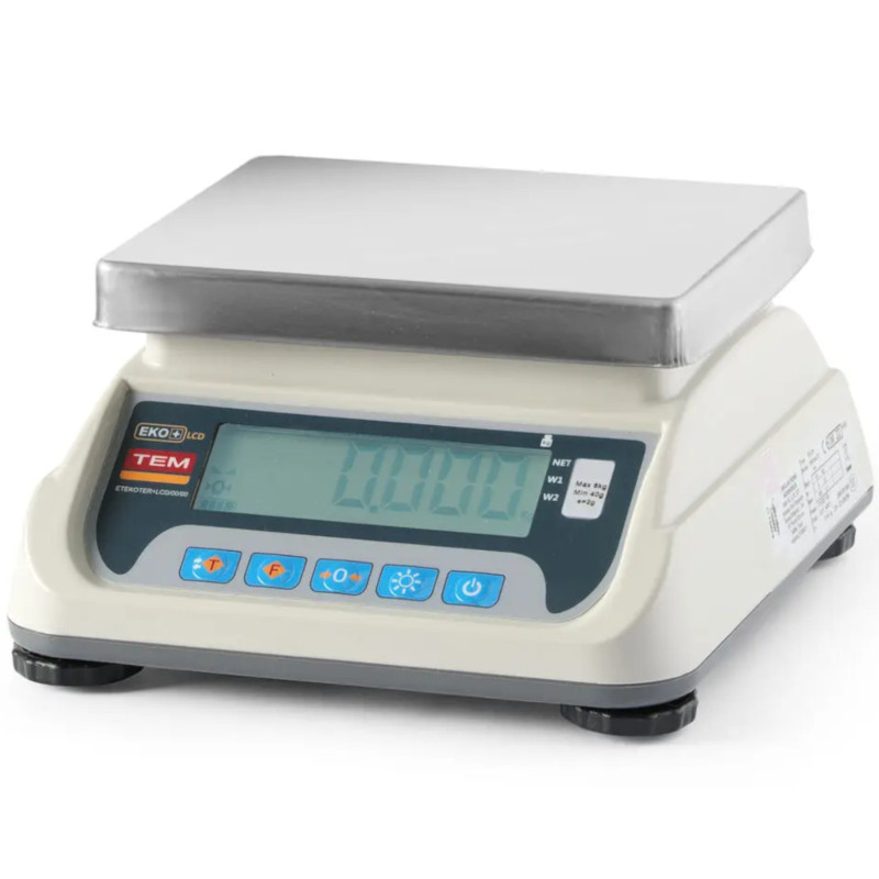 Komercinės virtuvinės svarstyklės su legalizavimu M LCD RS232 ECO+ 6 kg / 2 g