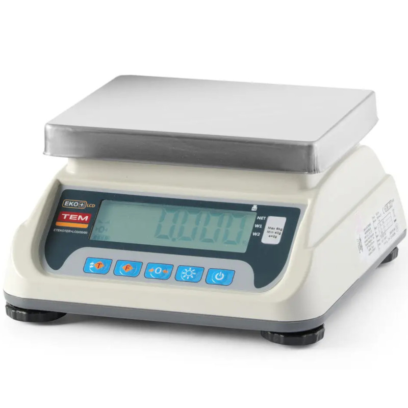Komercinės virtuvės svarstyklės su legalizavimu M LCD RS232 ECO+ 15 kg / 5 g