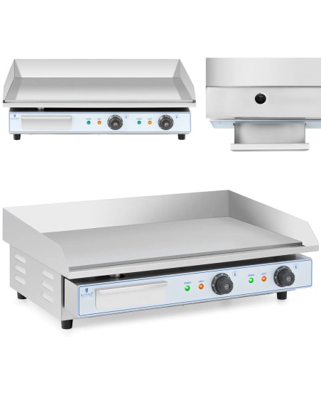 
Kepsninė elektrinė dviguba grilio plokštė lygi 730 x 400 mm 2 x 2200 W
