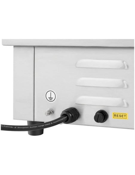 
Kepsninė elektrinė dviguba grilio plokštė lygi 730 x 400 mm 2 x 2200 W
