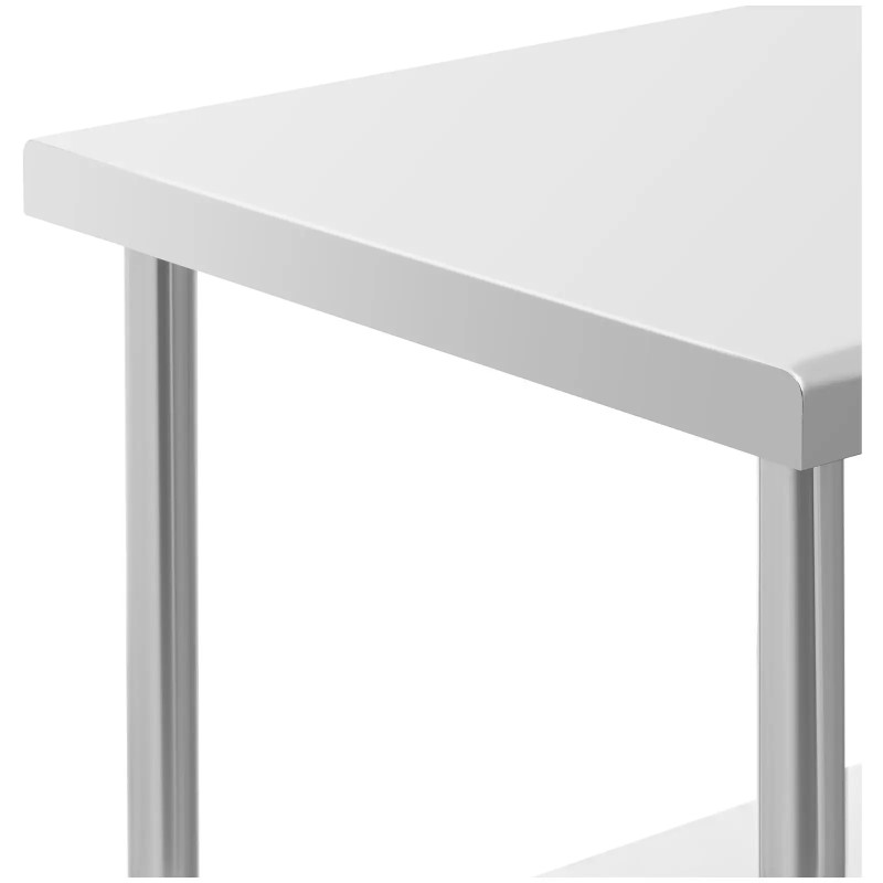 Stalo stalviršis ant ratų 2 lygių 60 x 60 cm PLIENAS iki 120 kg