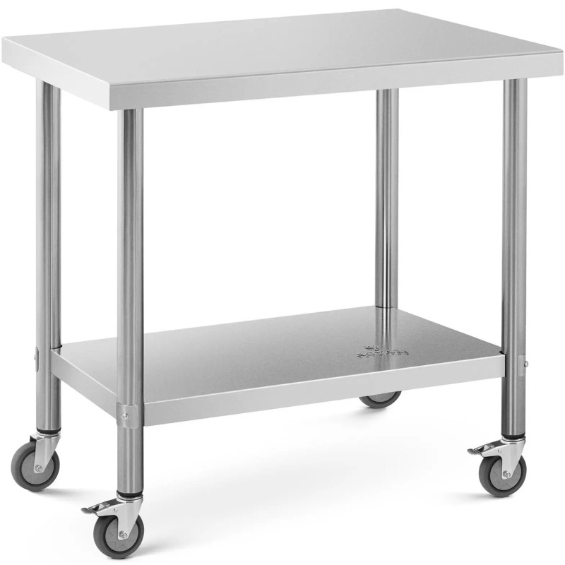 
Stalo stalviršis ant ratų 2 lygių 60 x 90 cm PLIENAS iki 145 kg
