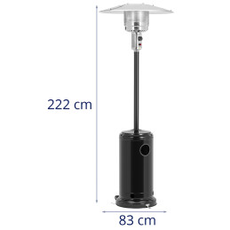 
Skėtis dujinis šildymo lempa terasos šildytuvas 221 cm 13 kW

