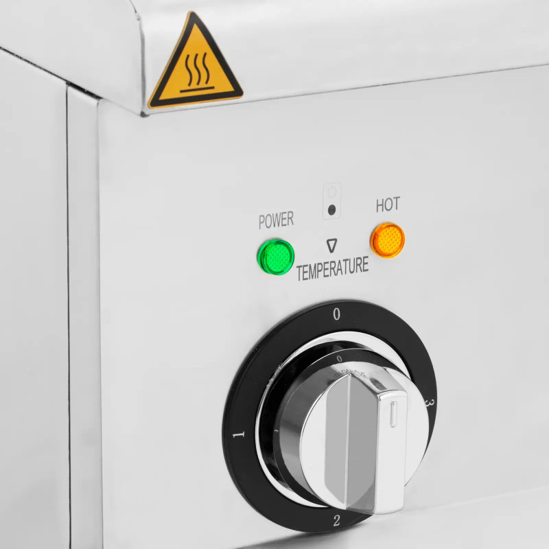 Elektrinė viryklė su gartraukiu, 2 šildymo zonos, 4,6 kW, 400 V