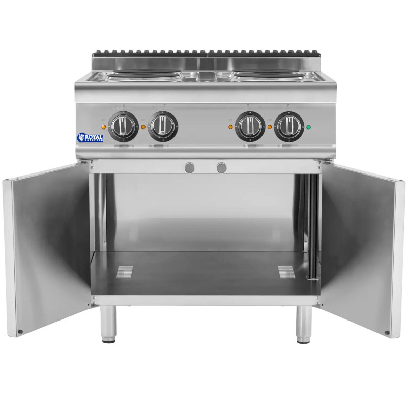Atskirai pastatoma elektrinė viryklė su spintele, 4 kaitvietės, 10,4 kW, 400 V