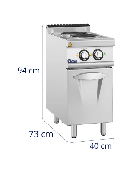 Atskirai pastatoma elektrinė viryklė su spintele, 2 kaitvietės, 5,2 kW, 400 V
 
Atskirai pastatoma elektrinė viryklė su spintele, 2 kaitvietės, 5,2 kW, 400 V