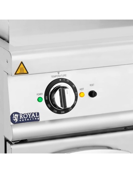 
Grilio elektrinė dviguba lygi grilio plokštė su laisvai pastatoma spintele 10,8 kW 400 V
