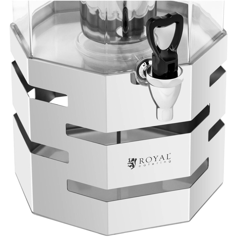 Švediško stalo aušinimo dozatorius gėrimų sultims, trijų lygių, 3 x 3,5 l